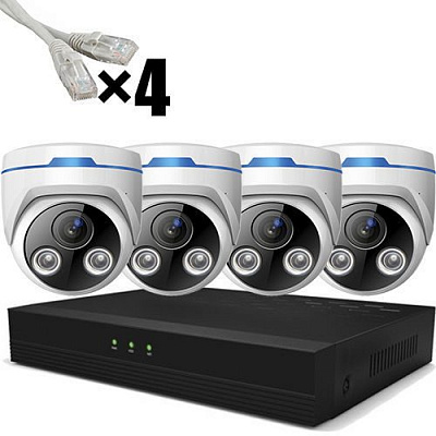 Комплект видеонаблюдения IP "Дом" на 4 камеры