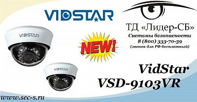 ТД «Лидер-СБ» анонсирует новинку от Vidstar.
VSD-9103VR