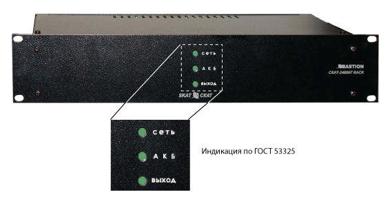 Источник бесперебойного питания СКАТ-2400И7 Rack (СКАТ ИБП-24/4,5-2x17-RACK)