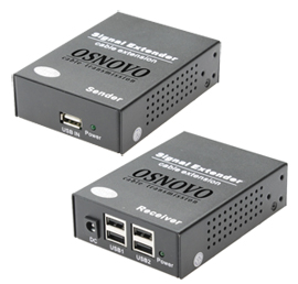Четырехпортовый удлинитель USB 2.0 по сети Ethernet на расстояние 150 метров - OSNOVO