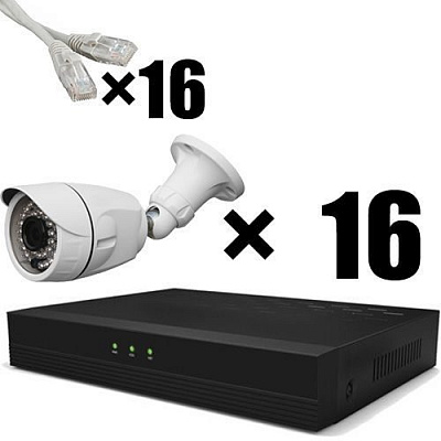 Комплект видеонаблюдения IP "Улица" на 16 камер