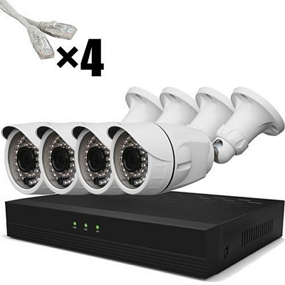Комплект видеонаблюдения IP "Улица" на 4 камеры
