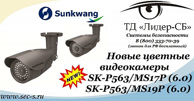 Очередные новинки цветных видеокамер Sunkwang в ТД «Лидер-СБ».
SK-P563/MS17P (6.0)
SK-P563/MS19P (6.0)