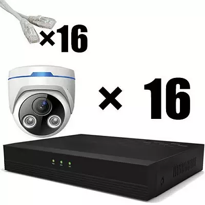 Комплект видеонаблюдения IP "Дом" на 16 камер